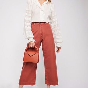 Free People High waisted cropped pants